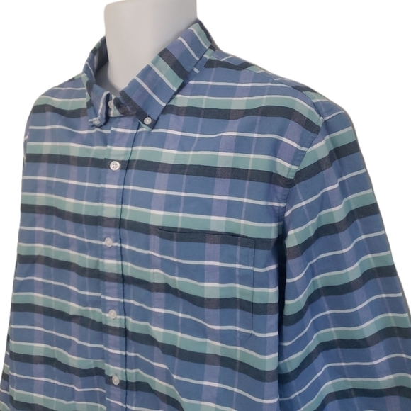 𝅺J.Crew Slim Plaid  Regular Preppy Heritage Business Flex oxford Shirt - Men's - Picture 3 of 8